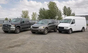 A truck, SUV or van we buy for cash.